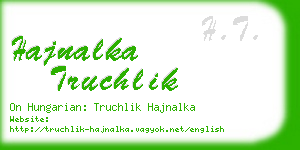 hajnalka truchlik business card